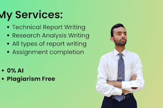 write urgent technical writing, report writing and research reports