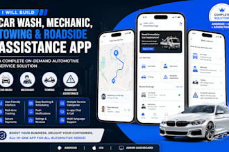 build car wash mechanic towing roadside assistance app