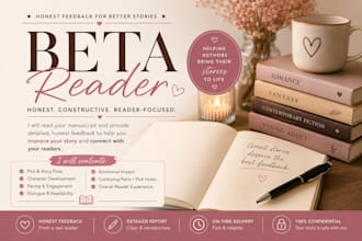 beta read your novel and provide honest feedback
