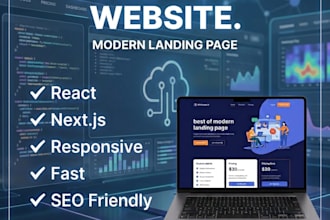 build a modern responsive landing page using react or nextjs