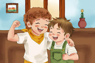 illustrate children story book illustration and children story book cover