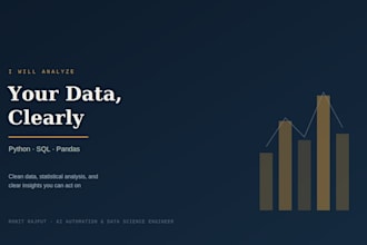 analyze your data and deliver clear, actionable insights using python