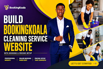build bookingkoala cleaning service website with booking and pricing setup