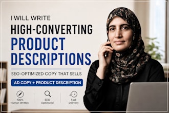 write product descriptions for amazon etsy and ebay
