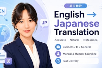 manually translate english to japanese as a native speaker