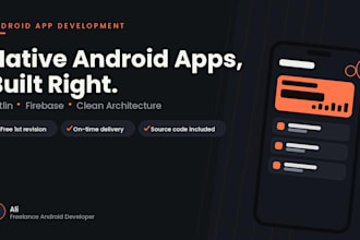 develop native android app with kotlin firebase supabase api