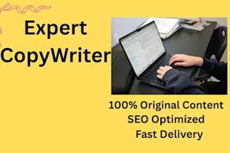 be your professional copywriter for website content and seo articles