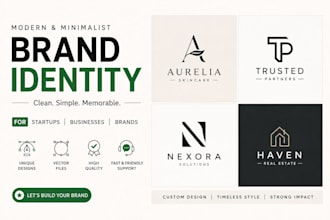 create a modern minimalist brand identity