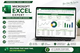 create professional excel dashboards, pivot tables, vlookup,xlookup and report