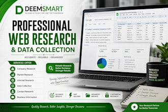 do accurate web research, company research and data collection