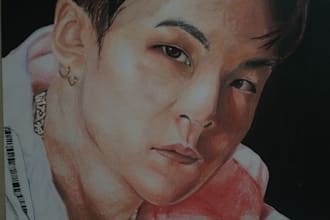 draw a realistic hand drawn portrait from your photo