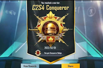 be your professional pubg mobile rank pusher and coach