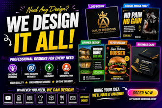 design professional ai logo, banner and youtube thumbnail