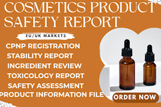 do ingredient review toxicology report stability report for cosmetic products