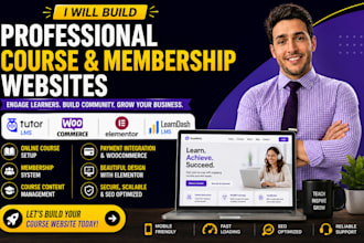 tutor lms website woocommerce elementor online course membership learndash site