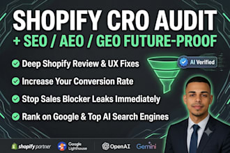 do shopify cro audit shopify review and shopify SEO aeo GEO optimization