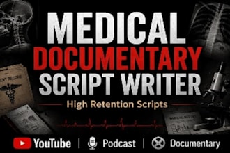 research and write engaging medical documentary script for youtube
