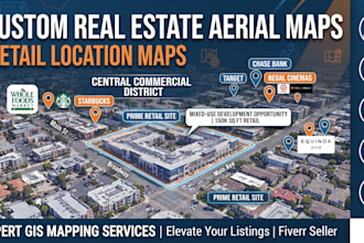 create real estate aerial custom retail location map