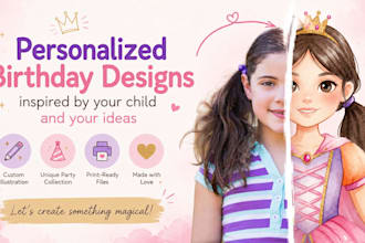 custom kids birthday party invitation and printable decor