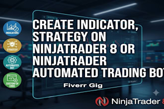 create indicator, strategy on ninjatrader 8 or ninjatrader automated trading bot