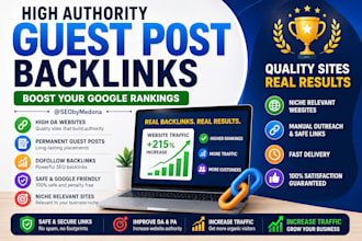 publish high authority guest posts with SEO backlinks