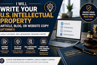 write your united state intellectual property article, blog, or website copy