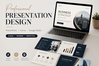 design professional canva presentations and powerpoint slides