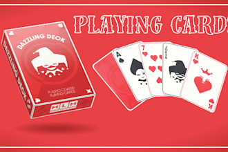 design custom playing cards poker deck card box design board game print ready