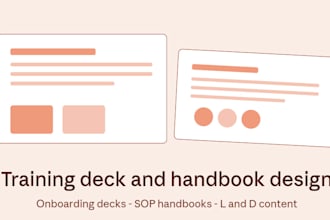 design your employee onboarding deck or training handbook