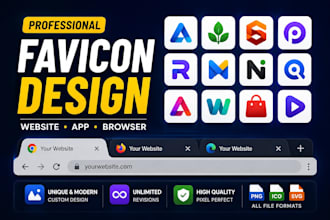 design a professional favicon for your website, app or browser