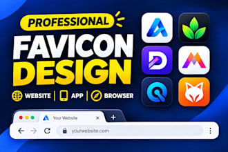 design a professional favicon for your website or app