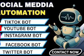build social media bot, tiktok bot, twitter x bot, instagram bot, youtube bot