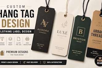 design custom clothing hang tags and apparel swing tags