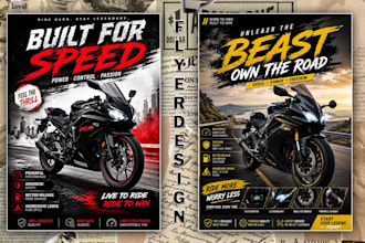 make custom bike advertising posters