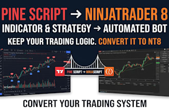 convert tradingview pinescript to ninjatrader  indicator and nt8 automated robot