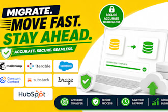 migrate mailchimp iterable to salesforce constant contact substack braze hubspot