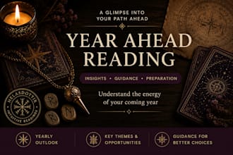 provide a tarot, rune, pendulum reading for your year ahead