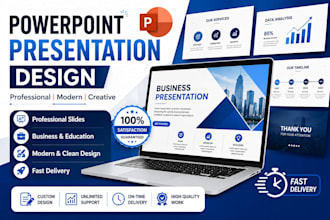 design modern powerpoint presentation for business, school and college