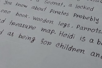 write anything with my beautiful and clean handwriting