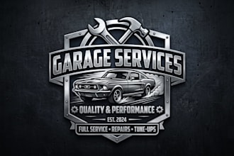 do garage logo for auto repair mechanic automotive business