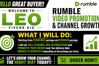 do rumble video promotion organic rumble channel promotion