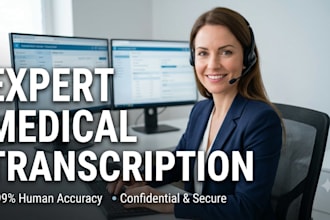 transcribe medical audio and healthcare dictation