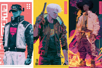 create cyberpunk city style art for any project