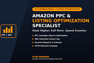 manage amazon PPC and listing optimization specialist