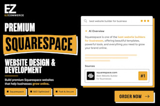 build a premium squarespace website or custom squarespace website development