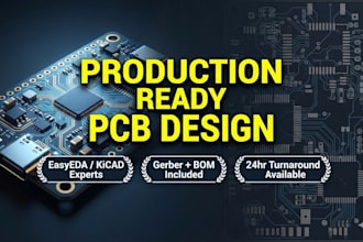 design custom easyeda or kicad pcb layout for manufacturing