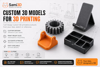 create a custom 3d model ready for 3d printing