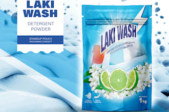 design premium food packaging pouch and label design
