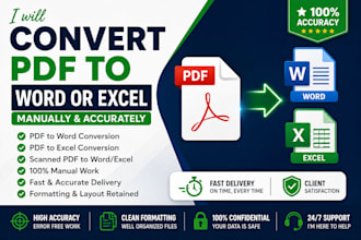 convert PDF to word and excel with high accuracy