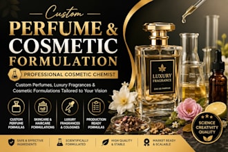 create custom perfume formulation, fragrance and cosmetic formula